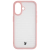 Etui Bizon Case Angelo do iPhone 17, półprzezroczyste z jasnoróżową ramką
