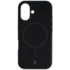 Silikonowe etui z pierścieniem magnetycznym Bizon Soft Case Magnetic do iPhone 16, czarne