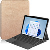 Etui Bizon Case Tab Croc do Microsoft Surface Go 3 / Go 2 / Go, różowozłote