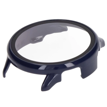 Etui ze szkłem do zegarka Bizon Case+Glass Watch do Garmin Vivoactive 6, niebieskie