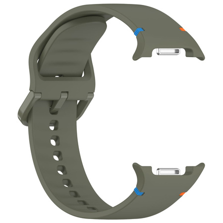 Silikonowy pasek Bizon Strap Watch Silicone G do Galaxy Watch 8 40 mm / 44 mm / 8 Classic 46 mm, ciemnozielony