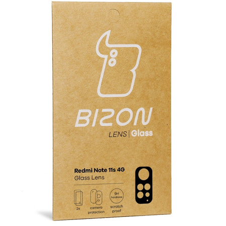 Szkło na aparat Bizon Glass Silk Lens dla Redmi Note 11S 4G, 2 sztuki