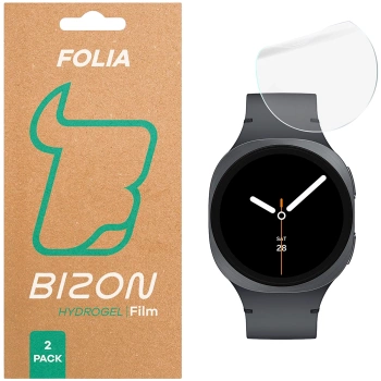 Folia hydrożelowa na ekran Bizon Glass Watch Hydrogel Duo do Galaxy Watch 8 44 mm, 2 sztuki