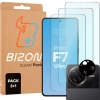 3x Szkło + szybka na aparat Bizon Clear 2 Pack do Xiaomi Poco F7 Ultra