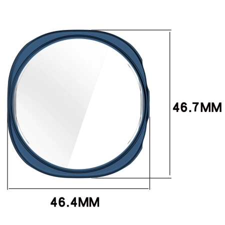 Etui z osłoną ekranu Bizon Case Watch Felipe do Galaxy Watch 8 44 mm, niebieskie