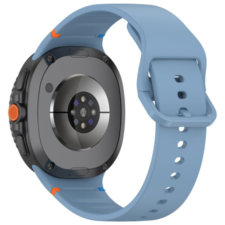 Silikonowy pasek Bizon Strap Watch Silicone G do Galaxy Watch 8 40 mm / 44 mm / 8 Classic 46 mm, niebieski