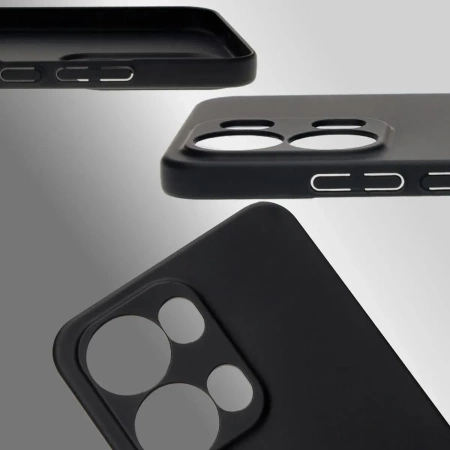 Etui Bizon Case Łupka do Oppo Reno13 Pro, czarne