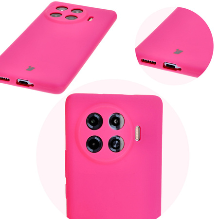 Silikonowe etui Bizon Soft Case do Tecno Spark 20 Pro+, neonowo-różowe