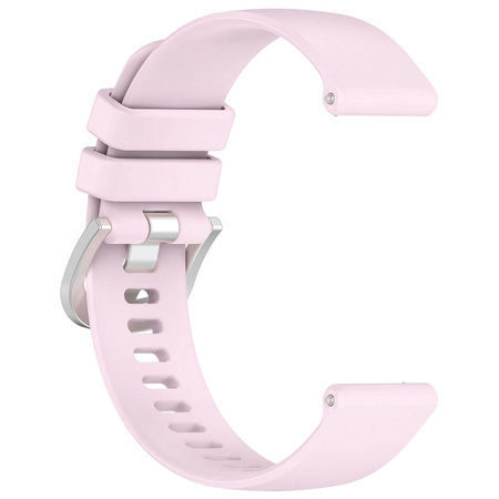 Pasek silikonowy do smartwatcha, Bizon Strap Watch Silicone Pro T, Quick Release 18 mm, pudrowy róż