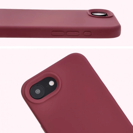 Silikonowe etui Bizon Soft Case do iPhone 16e, ciemnofioletowe