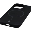 Silikonowe etui z pierścieniem magnetycznym Bizon Soft Case Magnetic do iPhone 16 Pro, czarne