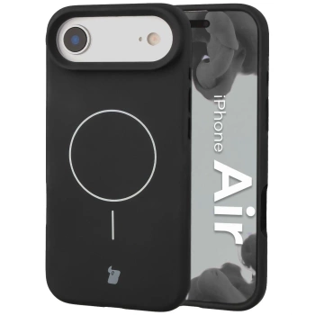 Silikonowe etui z pierścieniem magnetycznym Bizon Soft Case Magnetic do iPhone Air, czarne