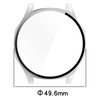 Etui ze szkłem do zegarka Bizon Case+Glass Watch do Huawei Watch GT 5 46 mm, satynowo srebrne