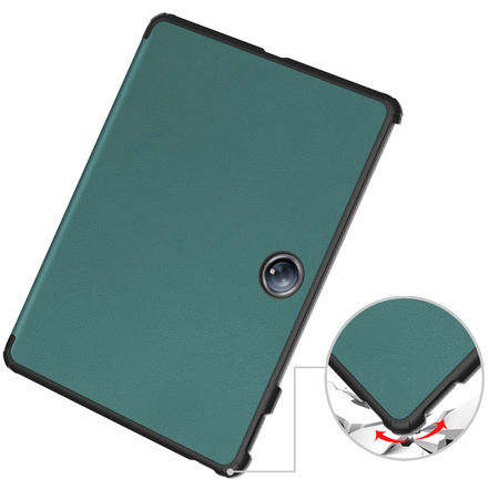 Etui z klapką Bizon Case Tab Croc do OnePlus Pad 2 / Pad Pro, ciemnozielone