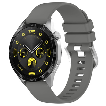 Pasek silikonowy do smartwatcha, Bizon Strap Watch Silicone Pro T, Quick Release 22 mm, szary