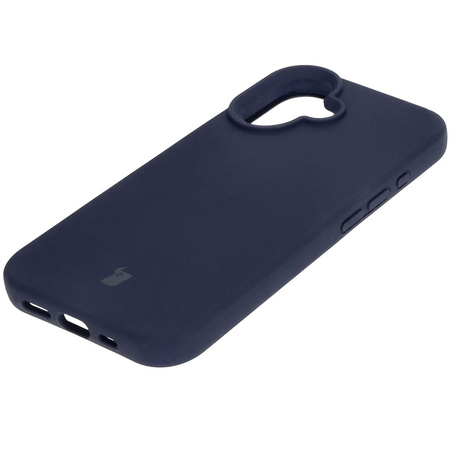 Silikonowe etui Bizon Soft Case do iPhone 16, ciemnoniebieskie