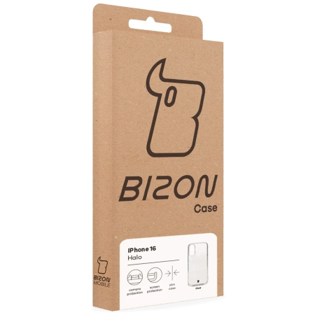 Etui Bizon Case Halo do iPhone 16, przezroczyste