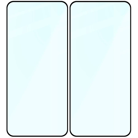 Szkło hartowane Bizon Glass Edge Duo do Xiaomi 15, czarna ramka, 2 sztuki