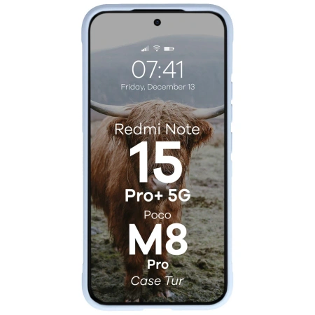 Pancerne etui Bizon Case Tur do Xiaomi Redmi Note 15 Pro Plus 5G / POCO M8 Pro 5G, jasnoniebieskie