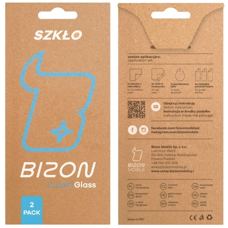Szkło hartowane Bizon Glass Clear Duo do Xiaomi 13T Pro / 13T, 2 sztuki