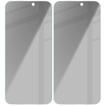 Prywatyzujące szkło hartowane Bizon Glass Clear Shadow Duo do iPhone 15 Plus / 15 Pro Max / iPhone 16 Plus, przyciemniane, 2 sztuki