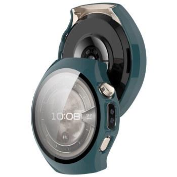 Etui ze szkłem do zegarka Bizon Case+Glass Watch do Huawei Watch 5 46 mm, zielone