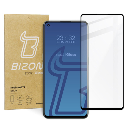 Szkło hartowane Bizon Glass Edge do Realme GT 2, czarne