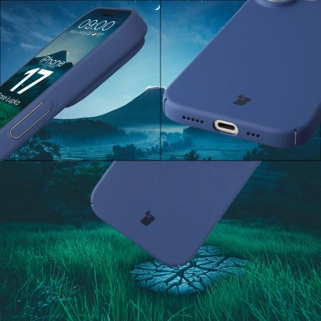 Etui Bizon Case Łupka do iPhone 17, niebieskie