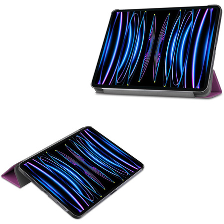 Etui Bizon Case Tab Croc do Apple iPad Pro 11 2022/2021/2020/2018, ciemnofioletowe