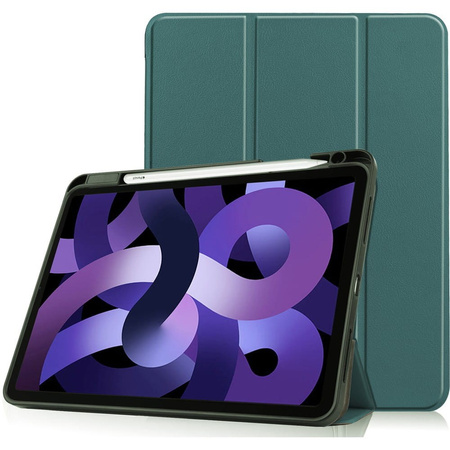 Etui Bizon Case Tab Lizard do Apple iPad Air 6 / Air 5 / Air 4, ciemnozielone