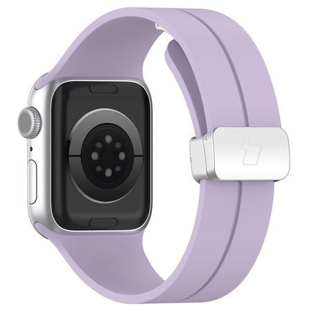 Silikonowy pasek Bizon Strap Watch Silicone L do Apple Watch 38/40/41/42 mm, lawendowy