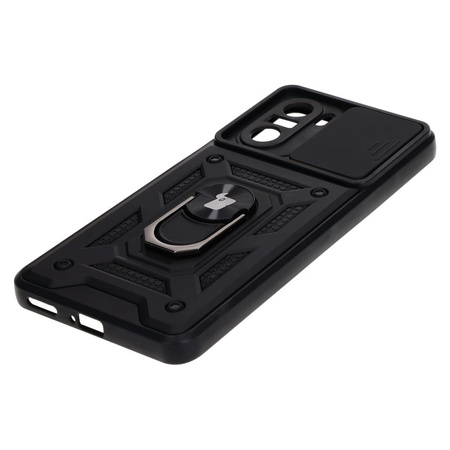 Etui Bizon Case CamShield Ring do Xiaomi Poco F3 / Mi 11i, czarne