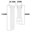 Silikonowy pasek Bizon Strap Watch Silicone G do Galaxy Watch 8 40 mm / 44 mm / 8 Classic 46 mm, biały