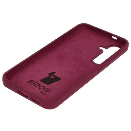 Silikonowe etui Bizon Soft Case do Galaxy S24, ciemnofioletowe