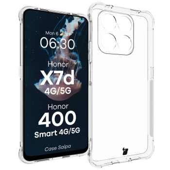 Elastyczne etui Bizon Case Salpa do Honor X7d / Honor 400 Smart, przezroczyste
