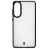 Etui Bizon Case Angelo do Galaxy S25 Edge, półprzezroczyste z czarną ramką