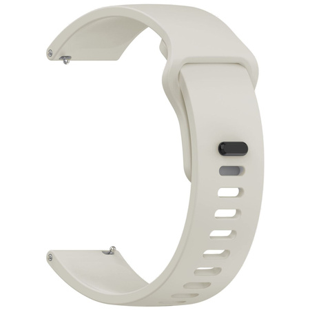 Pasek silikonowy do smartwatcha, Bizon Strap Watch Silicone Pro H, Quick Release 22 mm, szary
