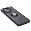 Etui z uchwytem na palec Bizon Case Hybrid Ring do Tecno Spark 20 Pro+, przydymione z czarną ramką