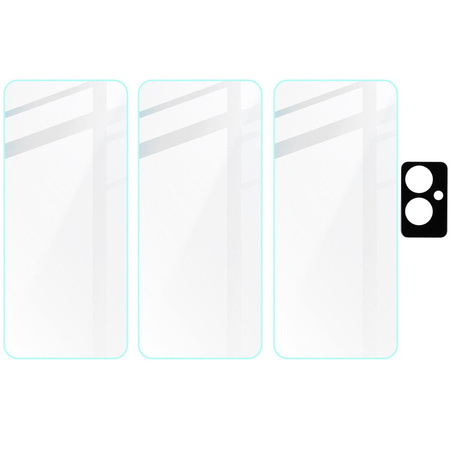 3x Szkło + szybka na aparat BIZON Clear 2 Pack do Oppo Reno11 F 5G