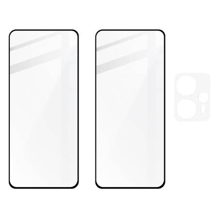 2x Szkło + szybka na aparat Bizon Edge 2 Pack do Moto G13/G23 4G