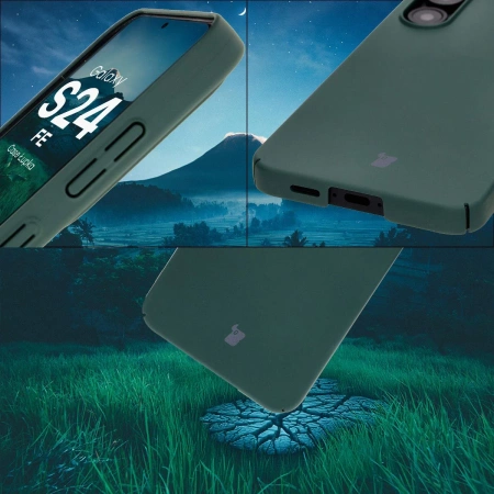Etui Bizon Case Łupka do Galaxy S24 FE, zielone
