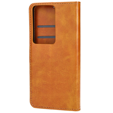 Etui z klapką Bizon Case Pocket do Oppo A79 5G, brązowe