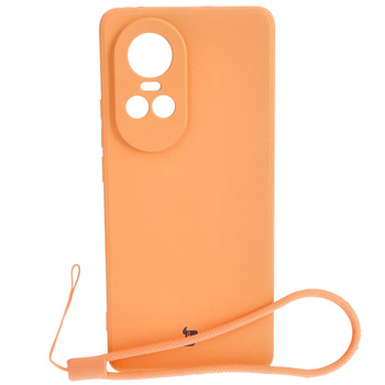 Etui Bizon Case Silicone Sq do Oppo Reno 10 Pro 5G, pomarańczowe