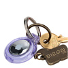 Etui Bizon Case Locator Keychain do Apple AirTag, przezroczysto-fioletowe