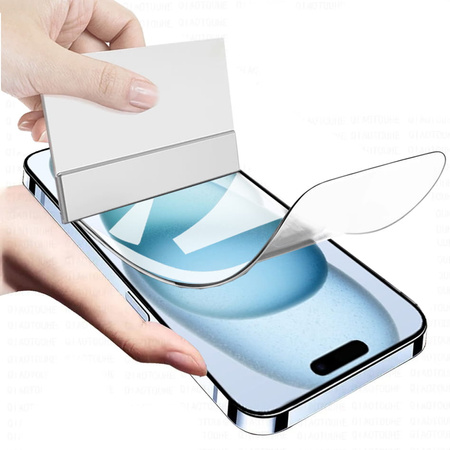 Folia hydrożelowa na ekran Bizon Glass Hydrogel Front do iPhone 15 Plus, 2 sztuki