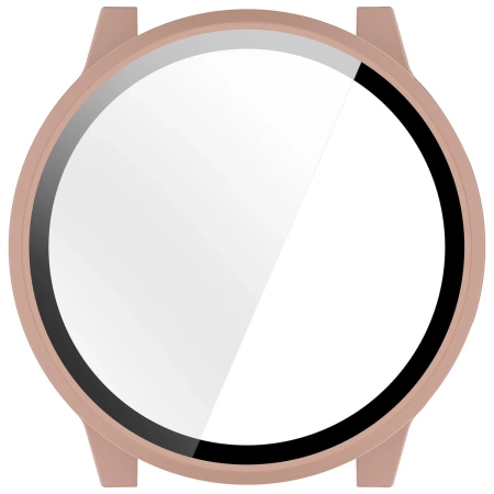 Etui ze szkłem do zegarka Bizon Case Watch Adamo do Garmin Venu 4 41 mm, różowe