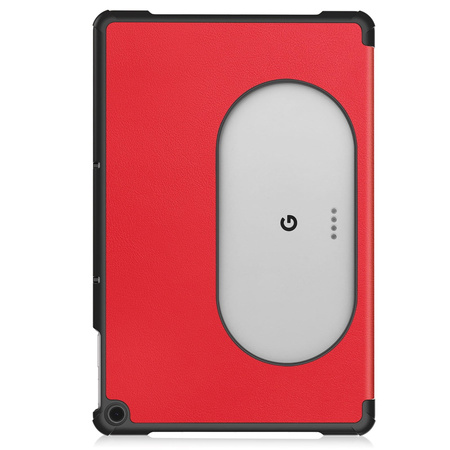 Etui Bizon Case Tab Croc do Google Pixel Tablet, czerwone
