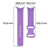Silikonowy pasek Bizon Strap Watch Silicone S do Google Pixel Watch 3 (45mm), fioletowy