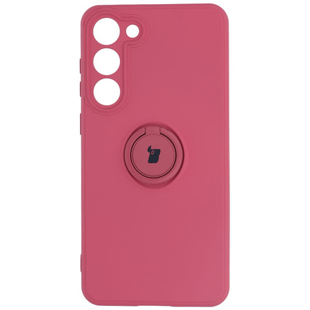 Etui Bizon Case Silicone Ring Sq do Samsung Galaxy S23 Plus, brudny róż