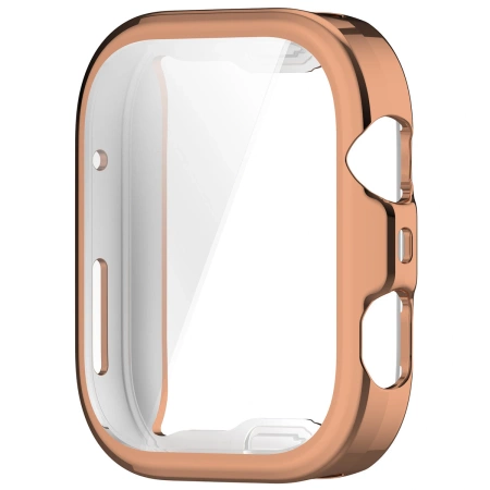Etui z osłoną ekranu Bizon Case Watch Felipe do Huawei Watch Fit 4 Pro, różowozłote